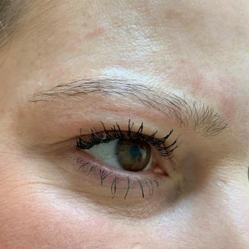 Detail obočí před úpravou japonskou metodou microblading